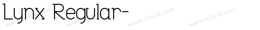 Lynx Regular字体转换